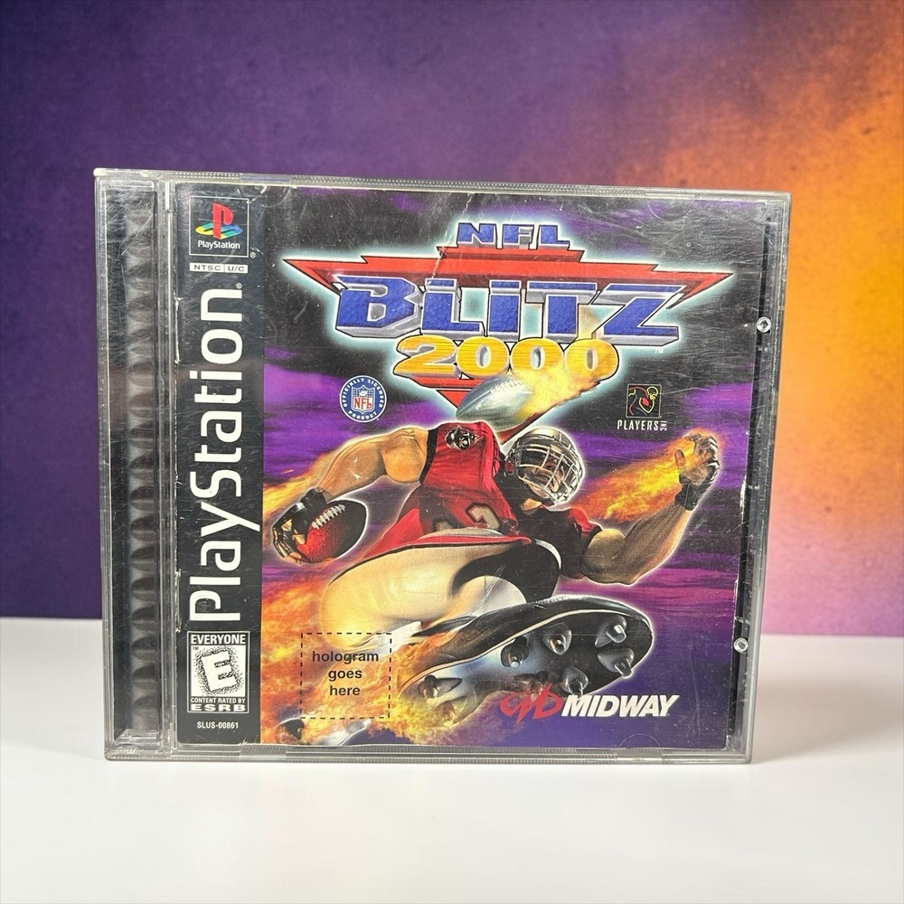 NFL Blitz 2000 (Sony PlayStation 1, PS1, 1999) Black Label Football Video Game